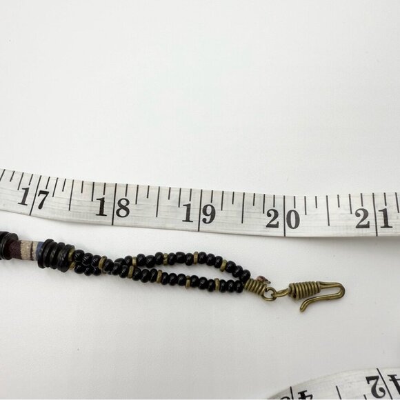 Vintage Brass Beaded Dangle Choker Tribal Nepali Bib Necklace BOHO Tribal - Picture 13 of 13